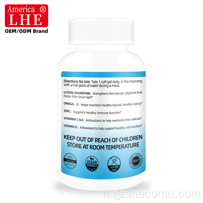 Shecome Eye Vitamin Mineral Softgels Supporto per la vista degli occhi